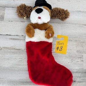 DanDee Collectors Choice Christmas Dog Stocking Animated Singing FELIZ NAVIDAD